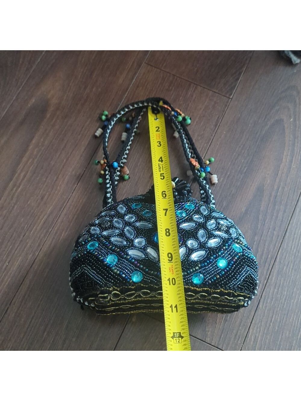 Handmade Beaded & Rhinestone Handbag - Picture 7 of 12